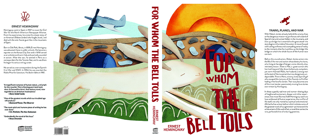 full book jacket of For Whom the Bells Tolls including flaps